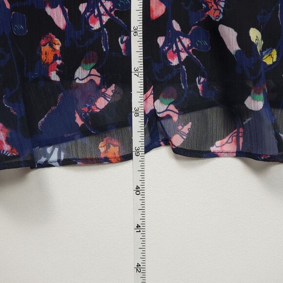 Jason Wu Collective x RTR Pre-Loved Navy Floral Ruched Dress Fit & Flare Pick Sz - Picture 7 of 16